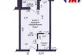 1 room apartment 30 m² Minsk, Belarus