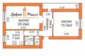 2 room apartment 57 m² Zhodzina, Belarus