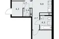 3 room apartment 58 m² Kommunarka, Russia