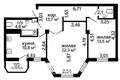 2 bedroom apartment 67 m² Minsk, Belarus