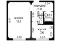 Wohnung 1 zimmer 35 m² Minsk, Belarus