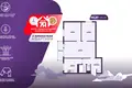 3 room apartment 50 m² Minsk, Belarus