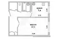 Appartement 1 chambre 37 m² Muchaviecki sielski Saviet, Bélarus
