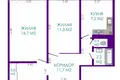 Wohnung 2 zimmer 51 m² Minsk, Belarus