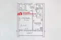 1 room apartment 37 m² Hrodna, Belarus