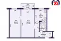 2 room apartment 46 m² Salihorsk, Belarus