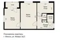 Квартира 2 комнаты 50 м² Минск, Беларусь