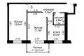 2 bedroom apartment 44 m² Minsk, Belarus