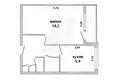 Квартира 1 комната 36 м² Мухавецкий сельский Совет, Беларусь