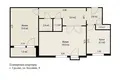 2 room apartment 57 m² Hrodna, Belarus