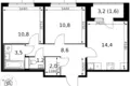 Mieszkanie 2 pokoi 54 m² Leninsky District, Rosja