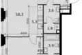 Apartamento 2 habitaciones 56 m² Moscú, Rusia