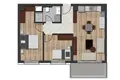 Квартира 1 комната 48 м² Кепез, Турция