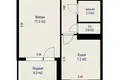 1 room apartment 35 m² Minsk, Belarus