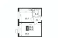 Квартира 1 комната 36 м² Ленинский городской округ, Россия