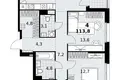 Wohnung 4 zimmer 114 m² Kommunarka, Russland