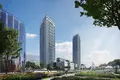 Kompleks mieszkalny New residence Design Quarter with a two-level swimming pool and green areas close to highways, Design District, Dubai, UAE