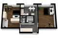 Apartamento 2 habitaciones 54 m² Praga, Chequia