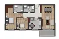 Квартира 1 комната 48 м² Кепез, Турция