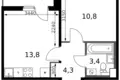 Appartement 1 chambre 35 m² Leninsky District, Russie