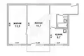 Wohnung 2 zimmer 44 m² Muchaviecki sielski Saviet, Belarus