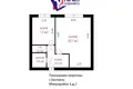 1 room apartment 35 m² Zaslauje, Belarus