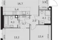 Appartement 3 chambres 66 m² Moscou, Russie