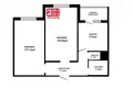 2 room apartment 59 m² Kalodziscanski sielski Saviet, Belarus