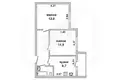 Квартира 2 комнаты 53 м² Кобрин, Беларусь