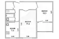 Appartement 2 chambres 49 m² Vieljamovicy, Bélarus