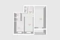 2 room apartment 48 m² Minsk, Belarus