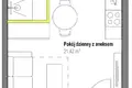 1 room apartment 25 m² Warsaw, Poland