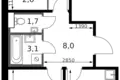 Apartamento 2 habitaciones 57 m² Leninsky District, Rusia