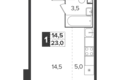 Kawalerka 1 pokój 23 m² Leninsky District, Rosja