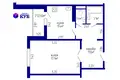 Квартира 1 комната 45 м² Минск, Беларусь