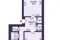 Wohnung 2 zimmer 49 m² Maladsetschna, Belarus