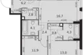 Appartement 3 chambres 74 m² Moscou, Russie