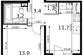 Apartamento 1 habitación 34 m² Leninsky District, Rusia
