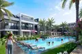 Residential complex Resort residential complex with communal swimming pool, in the actively developing area of Belek, Antalya, Turkey
