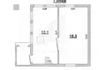 Casa 42 m² Matykalski sielski Saviet, Belarús