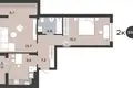 Appartement 2 chambres 59 m² Kaliningrad, Russie