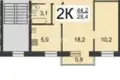 Mieszkanie 43 m² Niżny Nowogród, Rosja