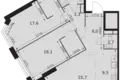 3 room apartment 79 m² Moscow, Russia
