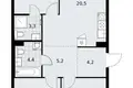 3 room apartment 76 m² Kommunarka, Russia