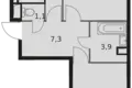 Apartamento 2 habitaciones 56 m² Moscú, Rusia