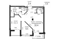 Mieszkanie 3 pokoi 62 m² Mińsk, Białoruś