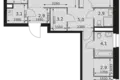 Appartement 3 chambres 86 m² Moscou, Russie