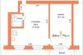 2 room apartment 41 m² Minsk, Belarus