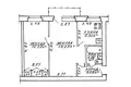 2 room apartment 43 m² Minsk, Belarus