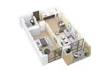 Квартира 2 комнаты 53 м² Тбилиси, Грузия